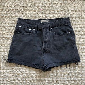 madewell high rise denim shorts